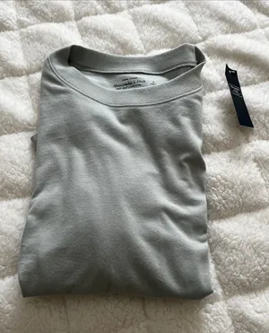 Abercrombie Light Blue Boyfriend T-Shirt thumbnail 2