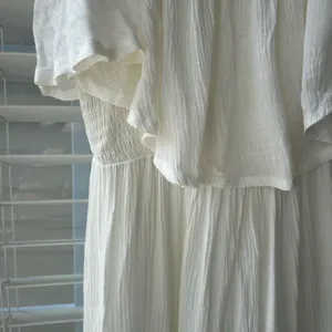 Lush Clothing White Long smocked jumpsuit thumbnail 4
