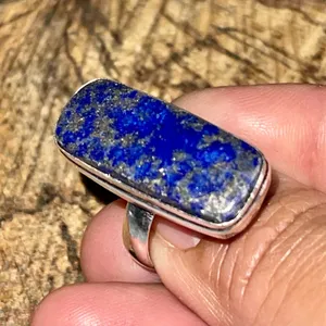 Lapis Lazuli Ring Size 8 1/2 Blue thumbnail 7