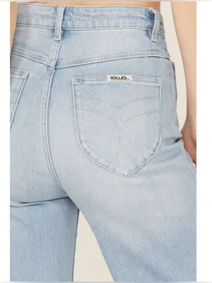 Rolla’s high rise wide leg sailor jeans organic cotton light wash 26 NWOT thumbnail 4