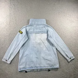 Oversized Denim Cargo Parka Jacket M Gorpcore Utility Field Coat Blue Light Wash Size M thumbnail 2