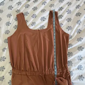 prAna‎ Railay Jumpsuit Womens L Clay Orange Sleeveless Zip Neck UPF 50 Stretch thumbnail 10