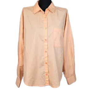 Pistola Womens Sloane Oversized Button Down Hi-Low Long Sleeve Top Orange Sz S thumbnail 16