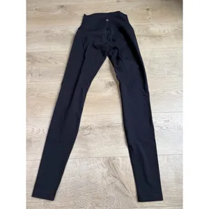 Lululemon Wunder Under High Rise Leggings Black Luon Full Length Size 6 Training thumbnail 2