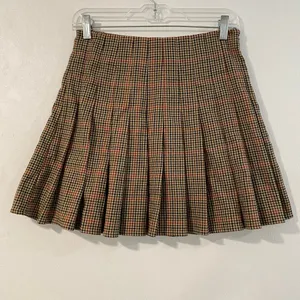 Brandy Melville Brown Plaid Pleated Tennis Mini Skirt Preppy One Size thumbnail 2