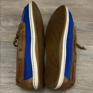 Sperry Women’s Blue and Tan Boat Shoes thumbnail 4