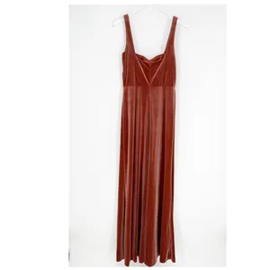 NWT Jenny Yoo Collection Mara Velvet‎ Maxi Gown Women's 6 Orange Formal thumbnail 3