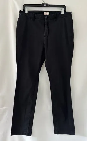 Merona Men's Black Chino Pants 33x32 Slim Straight Stretch Cotton Casual Work thumbnail 1