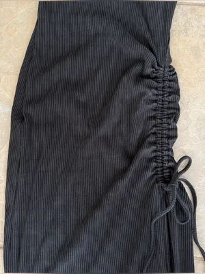 L*SPACE Sandpiper Ruched Ribbed Midi Dress in Black Size X-Small thumbnail 4