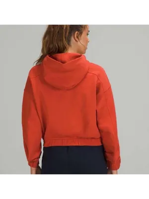 Lululemon relaxed cropped orange hoodie thumbnail 2