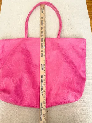 Carlos Falci Fatto a Mano Pink Zebra Print Embossed Tote Bag thumbnail 9