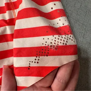 Lululemon Run Light As Air Short Fearless Red Waldo Stripe 2012 Seawheeze Size 8 thumbnail 6