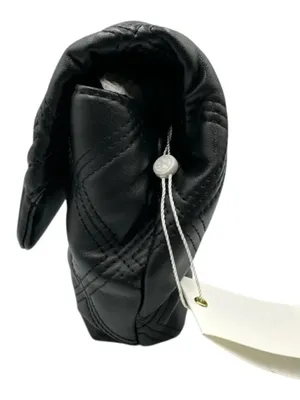 NWT Tory Burch Fleming Soft Quilted Leather Clutch Bag Black thumbnail 4