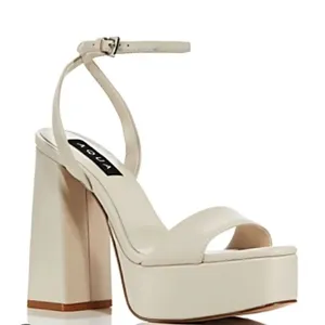 Aqua Bone/Cream Strappy Leather Sandals(Size 10M) thumbnail 1