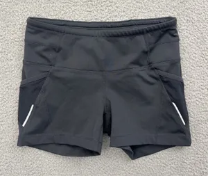 Athleta Low Rise Bike Shorts 4" Gray Athletic Athleisure Workout Women's Small thumbnail 1