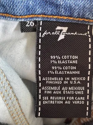7 For All Mankind crossover asymmetrical waistband Skinny Jeans thumbnail 6
