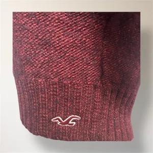Hollister M Burgundy Wood Blend Off Shoulder Knit‎ Crop Top Short Sleeve Y2K thumbnail 6