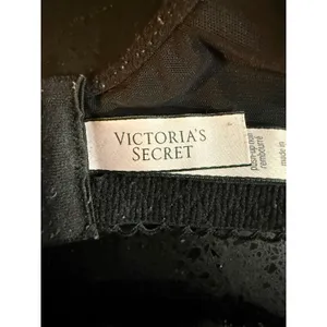 Victorias Secret Black‎ Floral Lace Longline Underwire Bra 36DD thumbnail 5