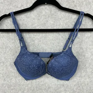 Victoria’s Secret Blue Lace Push up Women's Bra Size 32C thumbnail 1