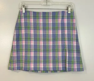 Sunday Best Aritzia Tatiana PInk/Purple/Green Plaid Mini Skirt Size 6 thumbnail 1