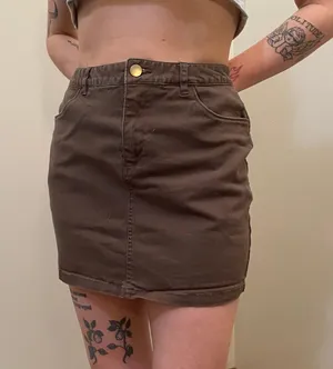 Forever 21 Green Denim Mini Skirt thumbnail 2
