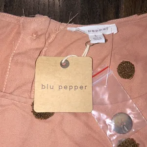 Blu Pepper polka dot babydoll top new with tags size large thumbnail 2