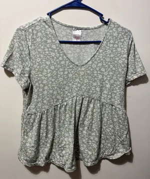 Flower blouse Gray Size L thumbnail 1