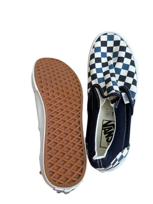 VANS Blue Checkerboard Slip On Sneakers Size Mens 6.5 Womens 8 thumbnail 7