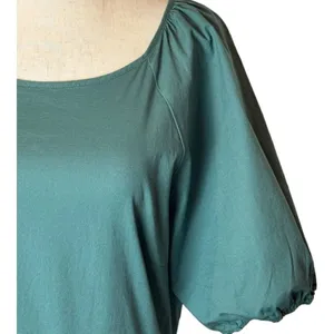 Peter Som Collective Dress Womens 12 Green Puff Sleeve Tie Fit And Flare Mini‎ thumbnail 8