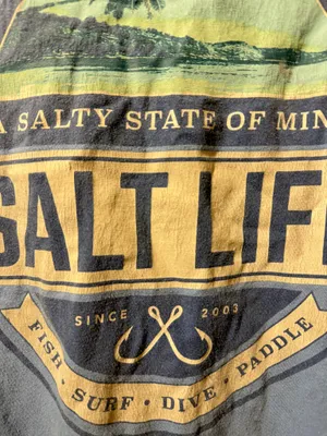 Salt Life Men’s Light Blue T Shirt Size Medium, Short Sleeve Shirt thumbnail 5
