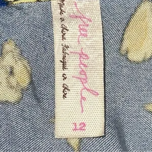 ✨FREE PEOPLE Y2K Blue Yellow Floral Mini Sz 12 Dress✨ thumbnail 7