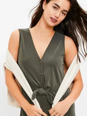 LOFT Lou & Tie Waist Midi Dress thumbnail 2