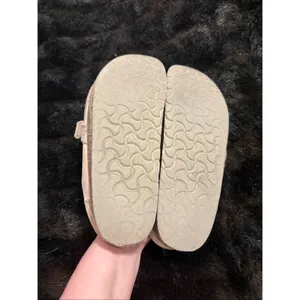 Birkenstock Buckley Size 39 8.5 Tan Suede Slip-On Clogs With Buckle & Cork Sole thumbnail 4