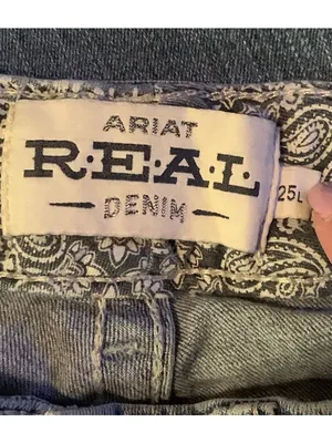 25L /27x 34 Ariat REAL Denim Tall Long Women's Mid-Rise Straight Jeans Rainstorm thumbnail 5