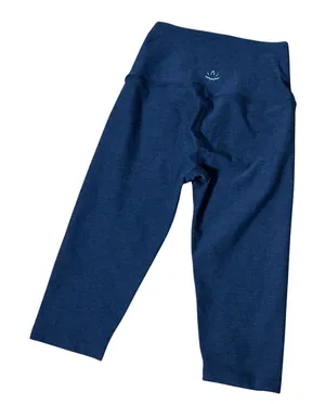 Beyond Yoga Spacedye High Waisted Midi Leggings Womens XS Blue Heathered Cropped thumbnail 1