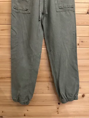 Aerie Medium Green High Rise Cotton Lyocell Jogger Relaxed Baggy Casual Fall thumbnail 5