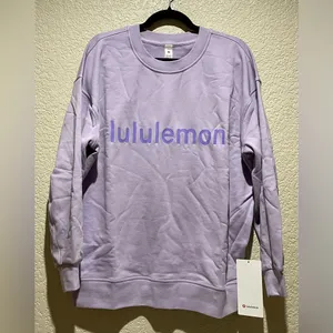 Lululemon NWT Perfectly Oversized Crewneck Sweatshirt Lilac Smoke Size 6 graphic thumbnail 4