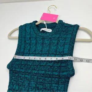 Amanda‎ Uprichard Braylen Bold Knit Sleeveless Dress Teal Womens Size Small NEW thumbnail 7
