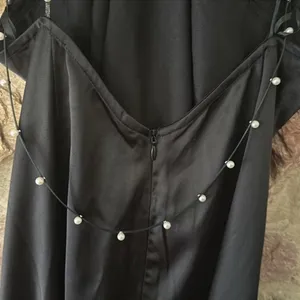 Commense Hold My Pearls Open Back Satin Long Dress size XL thumbnail 6