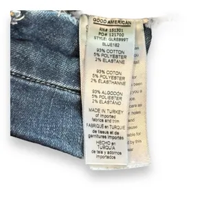 Good‎ American Size 2/26 Good Legs Straight Leg Jeans Blue Mid Rise Stretch thumbnail 6