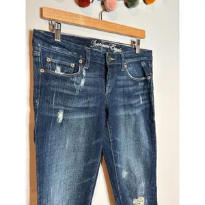 Y2K American Eagle Skinny 77 dark wash jeans thumbnail 5
