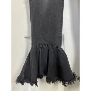 Hidden Black Bell Bottom Flare Leg Bloomer Pants Denim Size 31 Whimsigoth Boho thumbnail 6