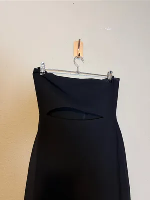 Lovers and Friends Raine Strapless Gown in Black Cut Out Front maxi dress Size 6 thumbnail 5