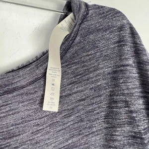 Lululemon Laced With Intent Long Sleeve Heathered Black Grape Size 2 EUC L2152 thumbnail 8