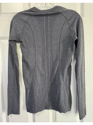 Lululemon Athletica Swiftly Tech Long Sleeve Shirt Gray Athleisure Womens 2 or 4 thumbnail 2