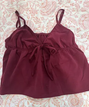 Shein Burgundy Top thumbnail 1