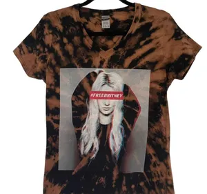 Free Britney | custom bleached reverse tie dye tee shirt. thumbnail 1
