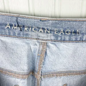 NEW American Eagle 90s Straight Jean Light Wash Denim Stretch Women's Size 18 thumbnail 7