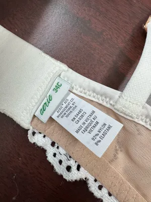 NWT Aerie Real Power Balconette Lightly Lined Lace Bra Size 34C in Soft Muslin thumbnail 4