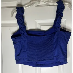 Free People Ashley Cropped Tank OB1716216 Mazarine Blue Motif Women's Xl thumbnail 6